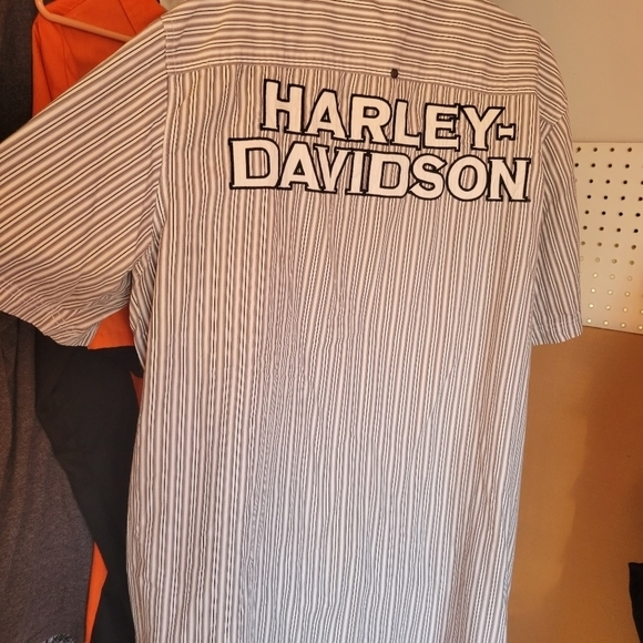 Harley-Davidson size‎ XL striped mens shop shirt - Picture 5 of 7